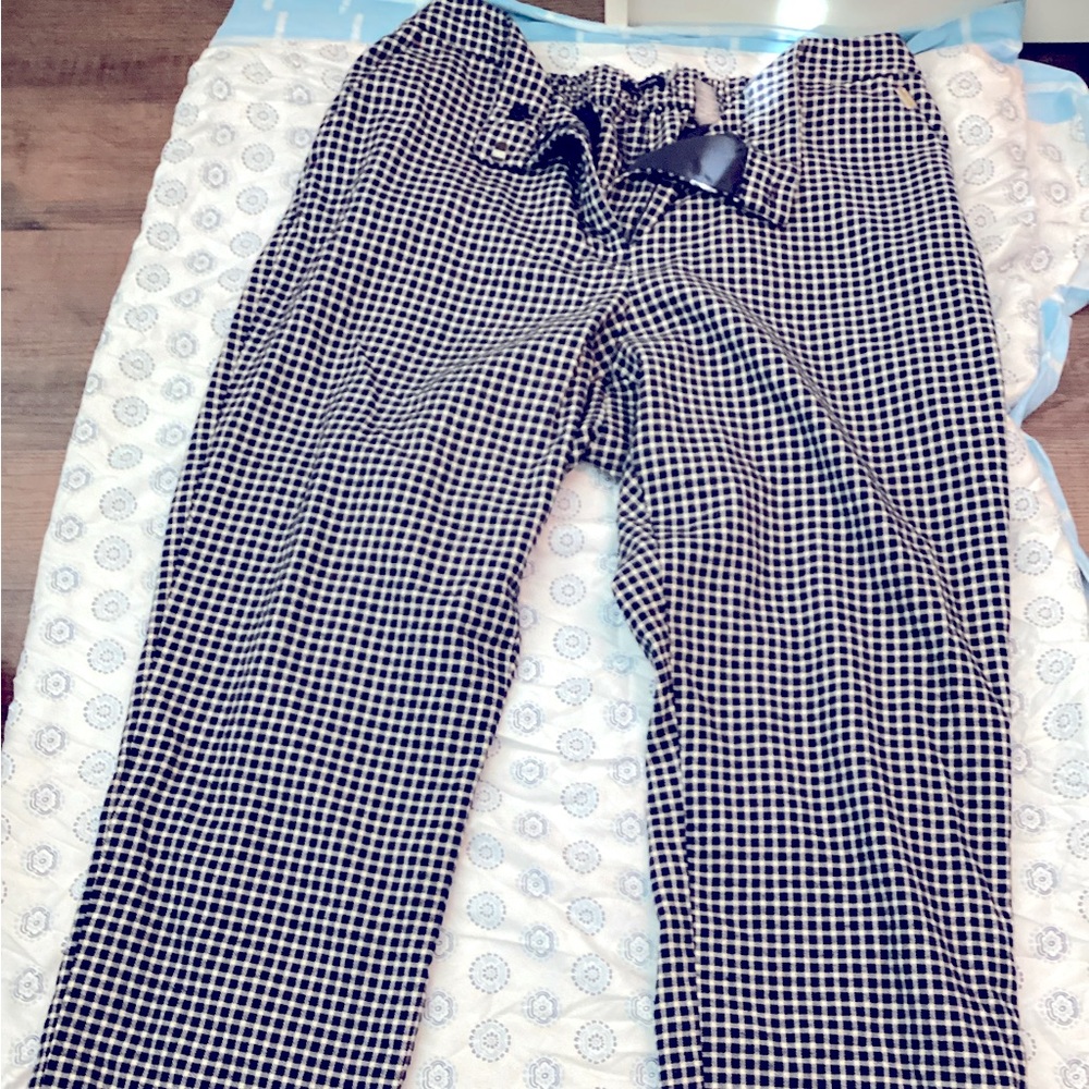 Black and white slacks